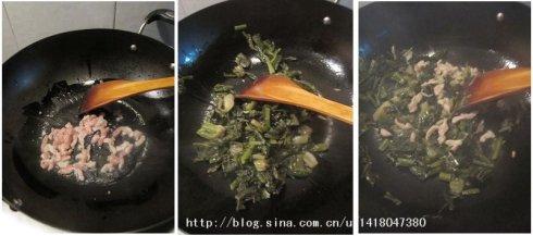 雪菜炒肉丝的做法