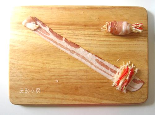 培根蔬菜卷的做法