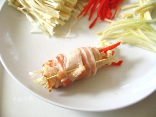 培根蔬菜卷的做法