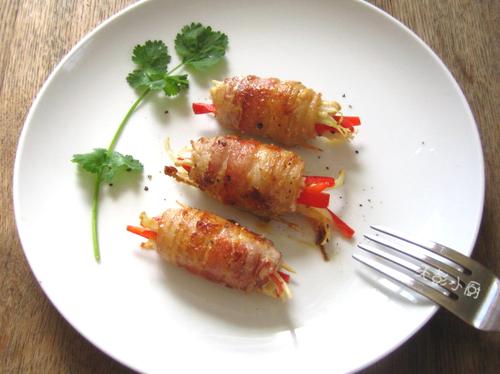 培根蔬菜卷的做法