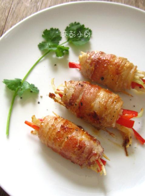 培根蔬菜卷的做法