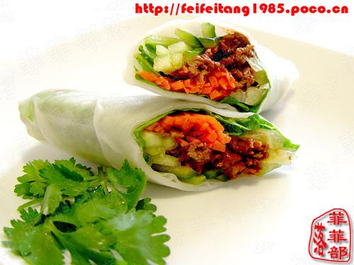 烤肉蔬菜卷的做法