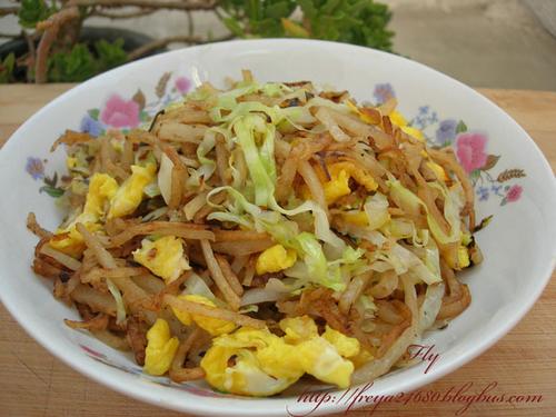 鸡蛋炒饼的做法