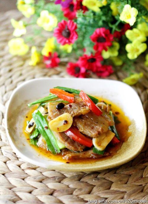 豉汁青蒜炒腊肉的做法