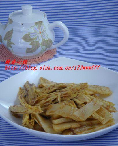 虾籽烧腐竹的做法