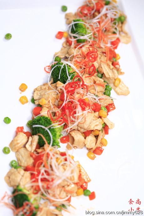 兰花蚝汁素肉片的做法