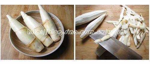 萝卜干腊肠炒茭白的做法