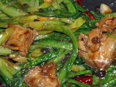 干锅油麦菜的做法