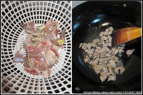 大蒜炒鸡杂的做法