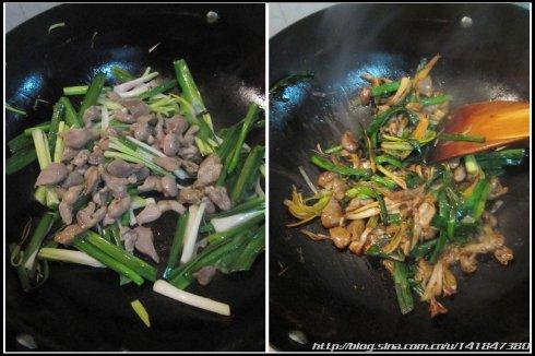 大蒜炒鸡杂的做法