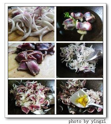 洋葱鸭胗咖喱炒的做法