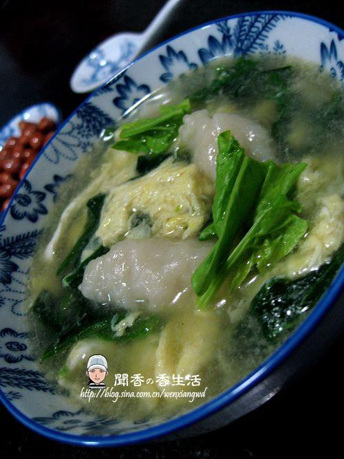 菠菜蛋花疙瘩汤的做法