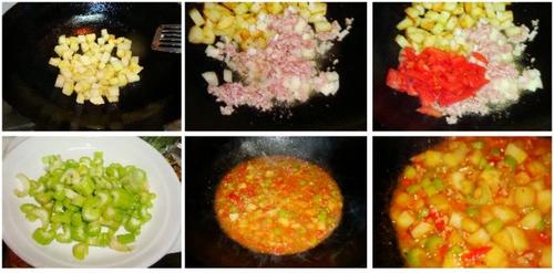 土豆丁盖浇饭的做法