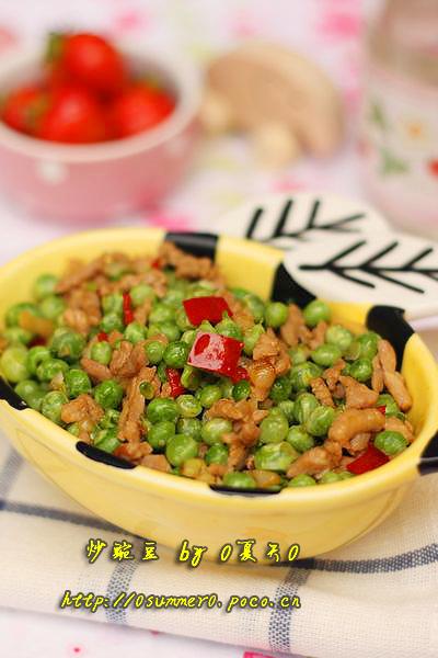 瘦肉炒豌豆的做法