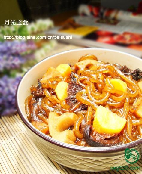 粉条炖蘑菇的做法