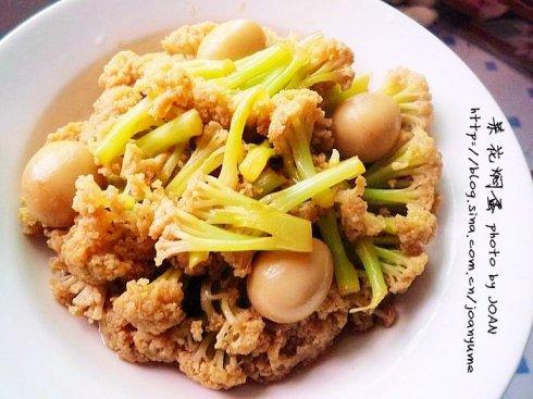 菜花焖蛋的做法