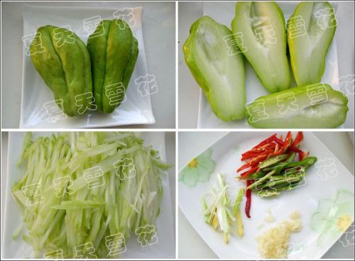 清炒佛手瓜的做法