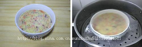 鸡蛋蔬菜末蒸鱼的做法