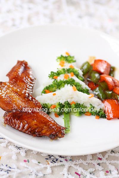 圣诞鸡翅饭的做法