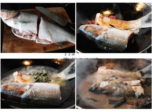 把蒿炖鱼的做法