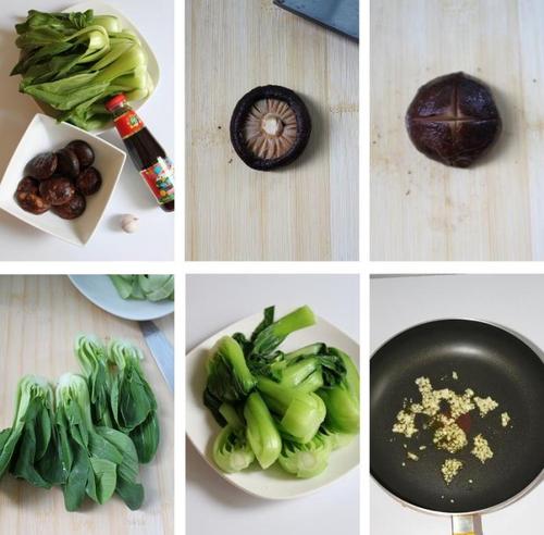 蚝油香菇扒菜胆的做法