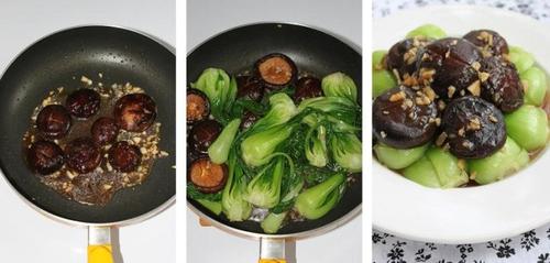 蚝油香菇扒菜胆的做法