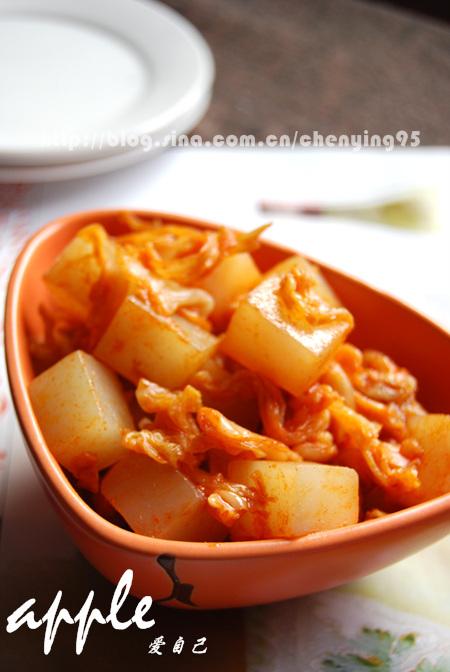 芝香辣白菜炒魔芋的做法