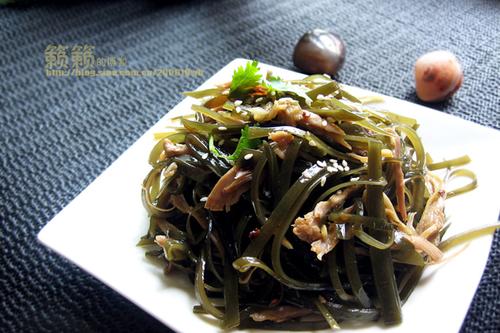 鸭丝拌海带的做法