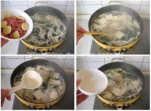 海带豆腐里脊汤的做法