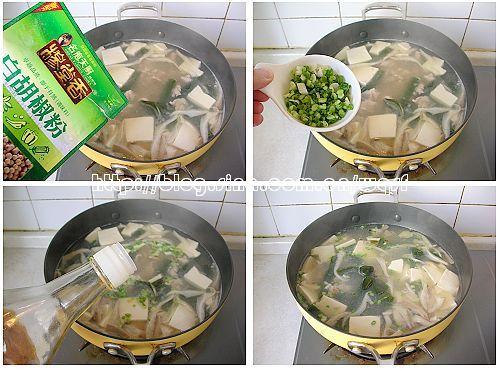 海带豆腐里脊汤的做法