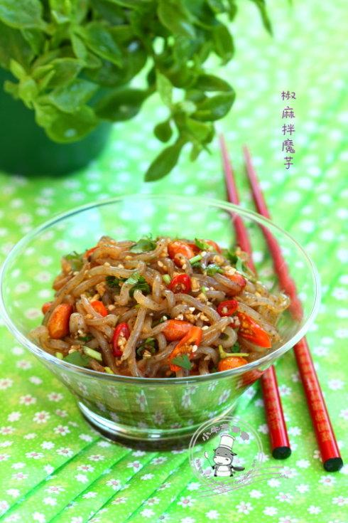 椒麻拌魔的做法