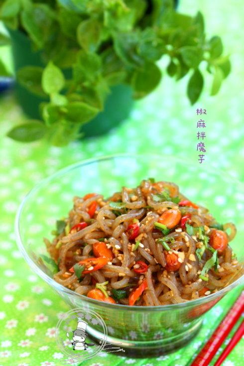 椒麻拌魔的做法