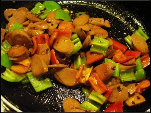 豉椒香肠的做法