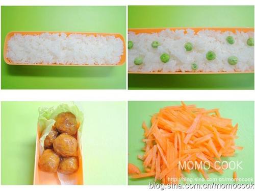 糖醋丸子与素烧茄子便当的做法