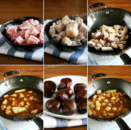 板栗烧肉的做法