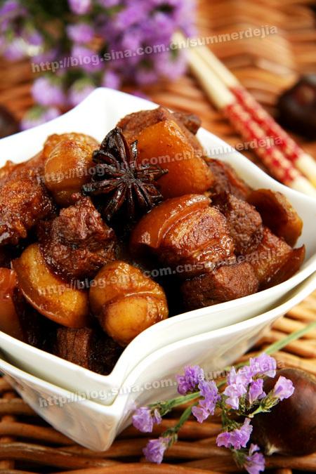 板栗烧肉的做法