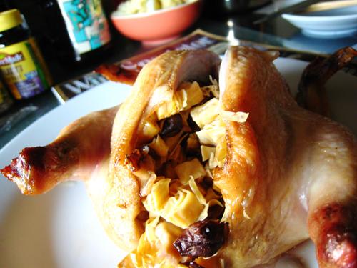 茶香麻油烤鸡的做法