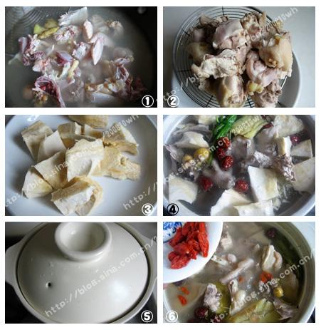 榴梿壳煲土鸡汤的做法