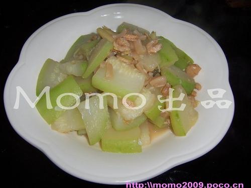 瑶柱虾米焖节瓜的做法