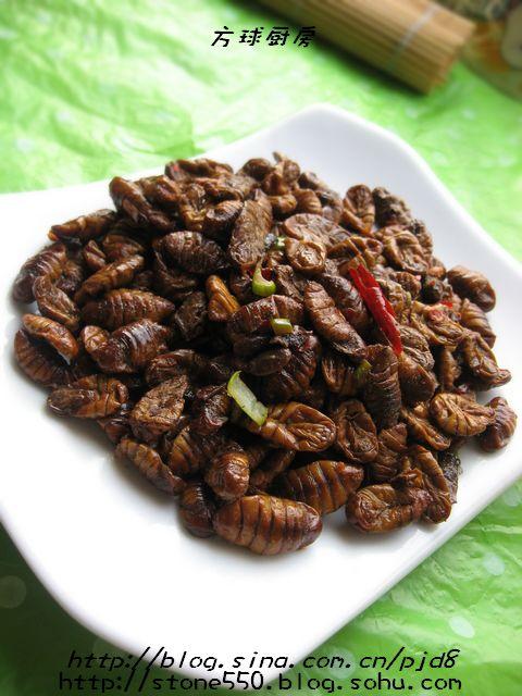 炒金丝蛹的做法
