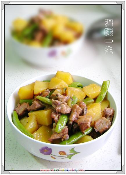 四季豆烧排骨的做法