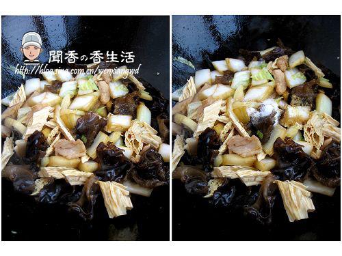 肉片白菜炒木腐的做法
