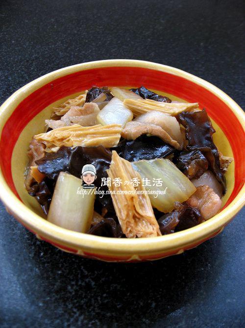 肉片白菜炒木腐的做法