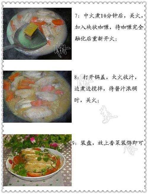 咖喱胡萝卜鸡翅的做法