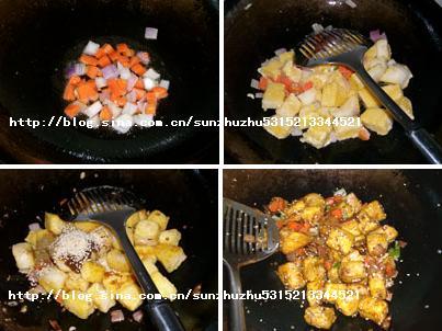 炒烧烤味蛋香馒头的做法