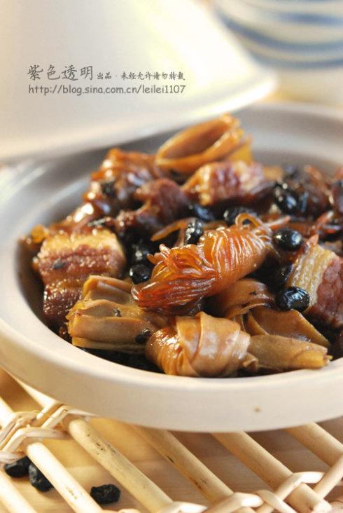 豆豉腐结红烧肉的做法