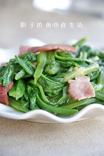 培根莴苣叶的做法