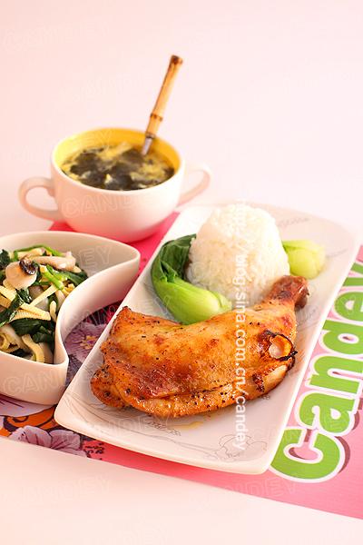 黑椒烤鸡腿饭的做法