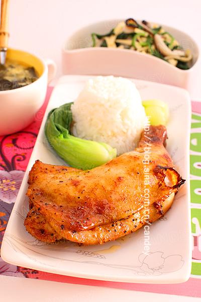 黑椒烤鸡腿饭的做法