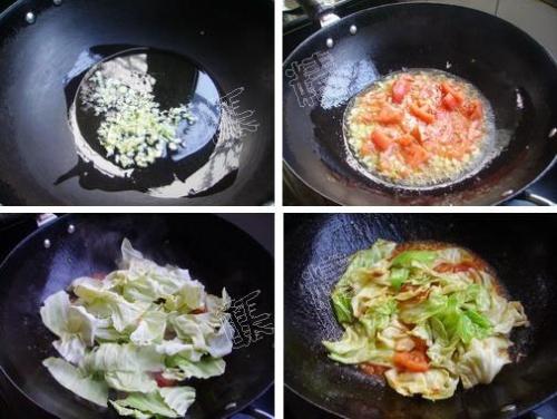 番茄烧包菜的做法
